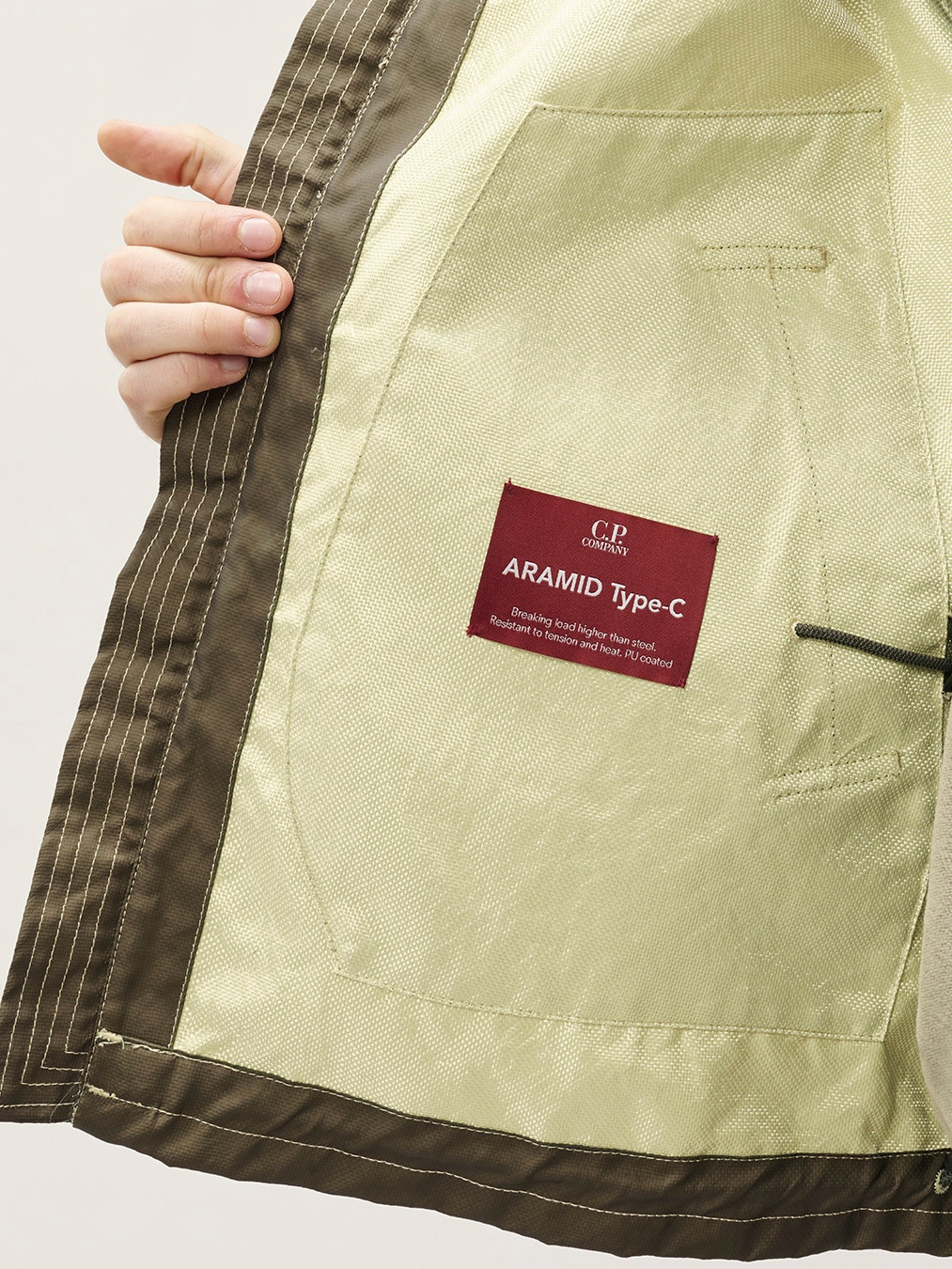 Product code label position on the garment